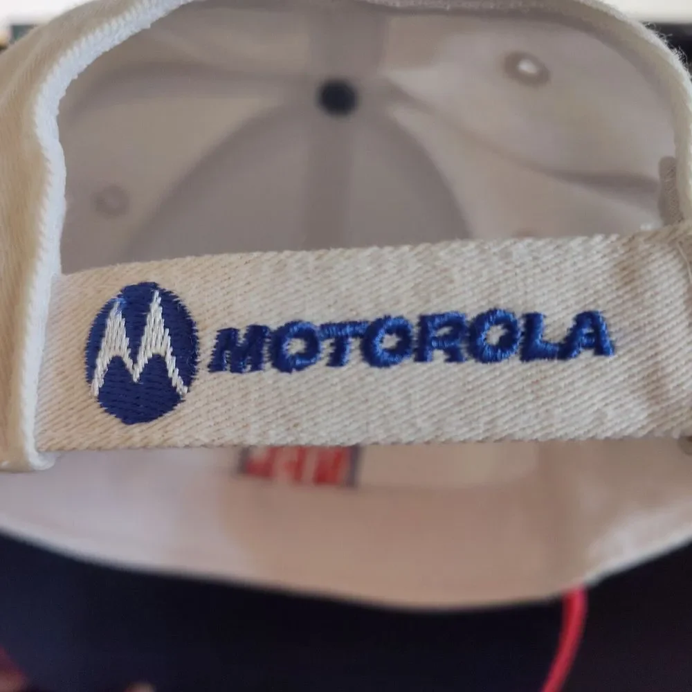 Vintage Reebok Motorola NFL‎ Logo Self Fastener Hat
